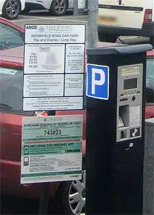 moorfield road car park