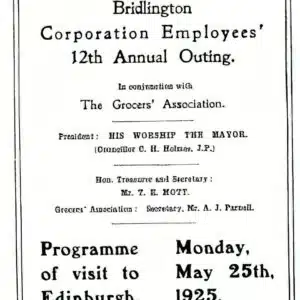 Bridlington Corporation Employees' 12th Annual Outing, 1925