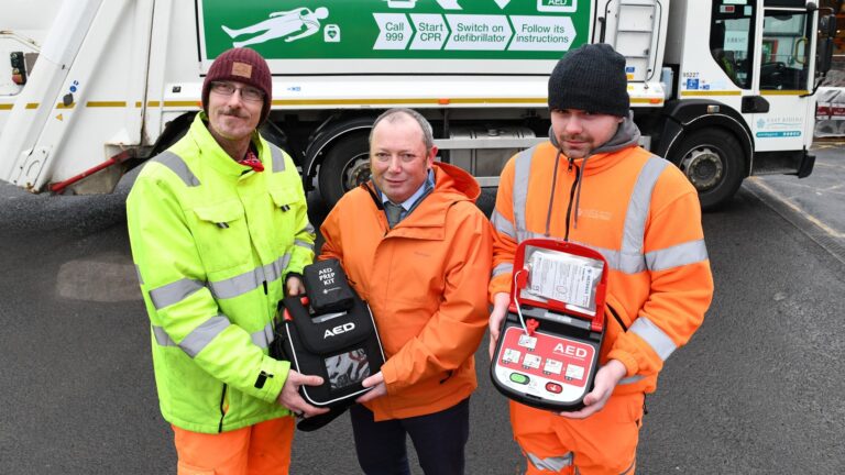 Life-saving defibrillators fitted to all East Riding bin lorries in UK first